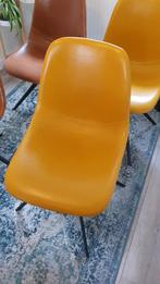Drie draaistoelen (geel), Huis en Inrichting, Stoelen, Ophalen, Gebruikt, Overige kleuren, Drie