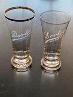 2x oud glas emaille & acide brouwerij HOUGAERDE Hoegaarden, Ophalen of Verzenden, Zo goed als nieuw, Glas of Glazen