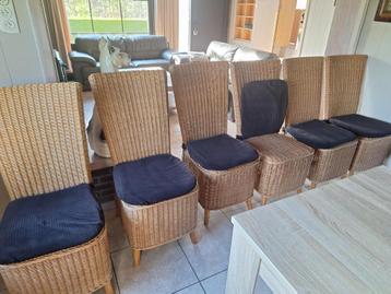 6 RIETEN TUINSTOELEN ZO GOED ALLES NIEUW beschikbaar voor biedingen