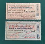 Dendermonde Noodgeld - 1/4+1/2 Frank 1916, Postzegels en Munten, Bankbiljetten | België, Verzenden, Setje