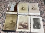 Lot van 6 oude foto’s.  Groter formaat. Karton, Verzamelen, Gebruikt, Foto, Ophalen of Verzenden, Voor 1940