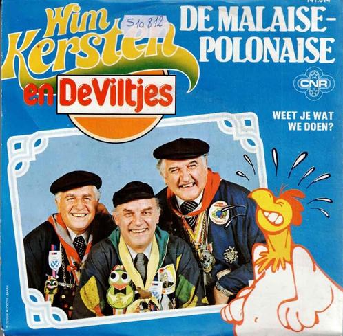 Vinyl, 7"   -    Wim Kersten en De Viltjes – De Malaise-Polo, Cd's en Dvd's, Vinyl | Overige Vinyl, Overige formaten, Ophalen of Verzenden