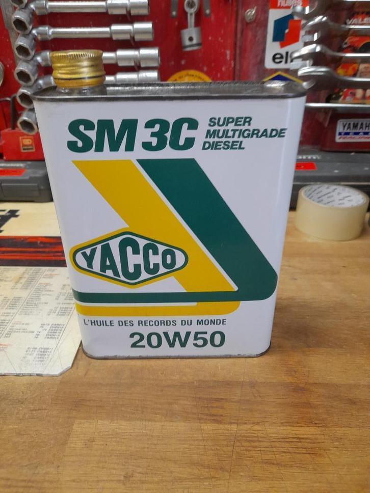 ancien bidon huile vide yacco sm3c 20w50, Collections, Boîte en métal, Utilisé, Autre, Autres marques, Envoi