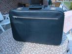 vintage: zwarte bagage koffer-valies, Handtassen en Accessoires, Koffers, Ophalen, Gebruikt, Leer