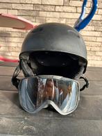 Snowboard helm + bril, Enlèvement, Utilisé, Casque ou Protection