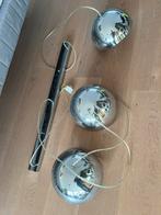 Hanglamp met 3 halve bollen., E27 (grand), Enlèvement, Utilisé, Ampoule LED