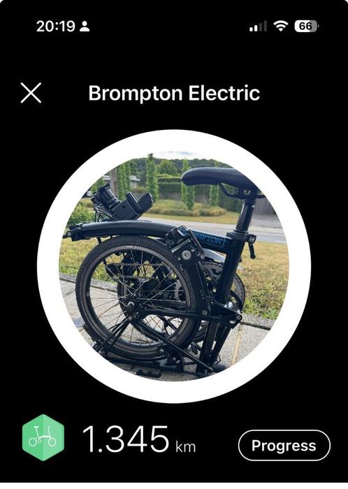 Brompton electric 2 speed vouwfiets nieuwstaat, Fietsen en Brommers, Elektrische fietsen, Zo goed als nieuw, Overige merken, 50 km per accu of meer