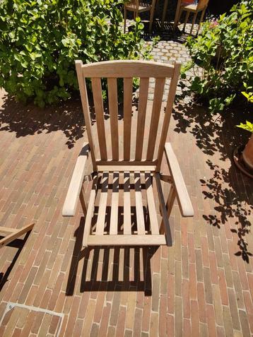 3x tuinstoel in teak, Tuin en Terras, Ophalen, Gebruikt
