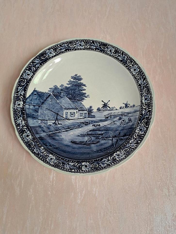 Keramieken wandbord in Delfts blauw by Boch 40cm, Antiek en Kunst, Antiek | Wandborden en Tegels, Ophalen