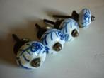 Deurknopje antiek brocante modern porcelein blauw wit, Antiek en Kunst, Ophalen of Verzenden