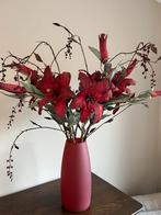 Bouquet de fleurs artificielles rouges SANS LE VASE, Comme neuf