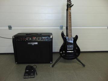 Guitare Cort M200 + Behringer V-Ampire Edition Bleue 60 DFX, Autres marques, Enlèvement, Solid body, Avec ampli