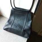 NOBODY trendy ruime zwarte lederen handtas perfecte staat, Handtassen en Accessoires, Ophalen of Verzenden, Handtas