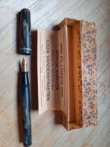 Stylo plume ancien, plume en or 14k wing Flow., Collections, Enlèvement, Comme neuf, Stylo, Avec boîte