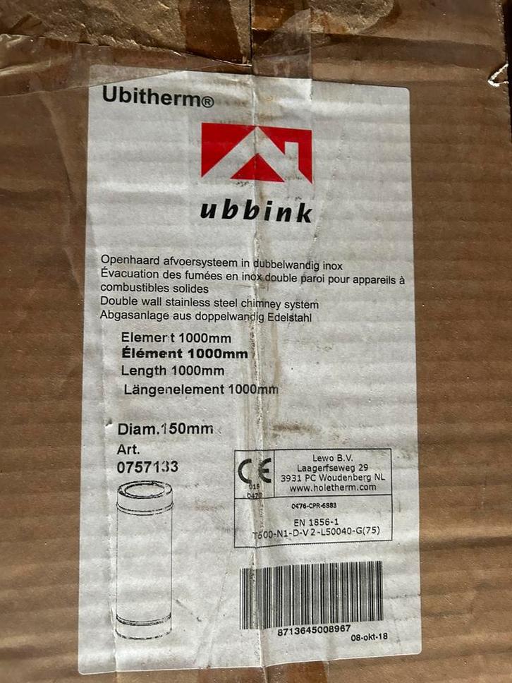 Inox buizen van ubbink te koop, Doe-het-zelf en Bouw, Overige Doe-Het-Zelf en Bouw, Nieuw, Ophalen