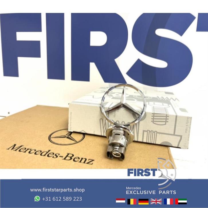 Mercedes STAANDE STER AMG MOTORKAP STER LOGO CHROOM STAAND E, Auto-onderdelen, Carrosserie, Mercedes-Benz, Gebruikt, Ophalen of Verzenden