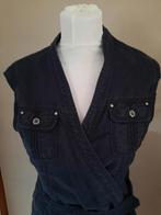 Linnen zwart wikkelkleed - maat 42 - 100% katoen, Ophalen of Verzenden, Zo goed als nieuw, Maat 42/44 (L), Zwart