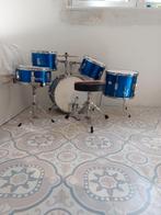 Mooi metaal plastic blauw drumstel, Ophalen of Verzenden, Zo goed als nieuw, Overige merken