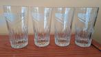 4 oude GEUZE glazen met ribbels als nieuw, Verzamelen, Glas en Drinkglazen, Ophalen of Verzenden