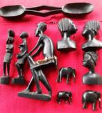 Déco africaine, diverses statuettes du Congo en bois, Ophalen
