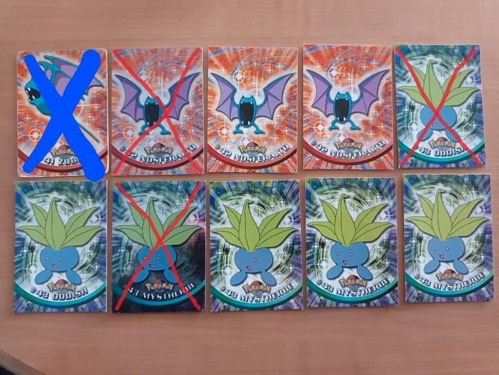 Pokémon Topps (nummer #41 tot en met #76) 1999, Hobby en Vrije tijd, Verzamelkaartspellen | Pokémon, Zo goed als nieuw, Meerdere kaarten