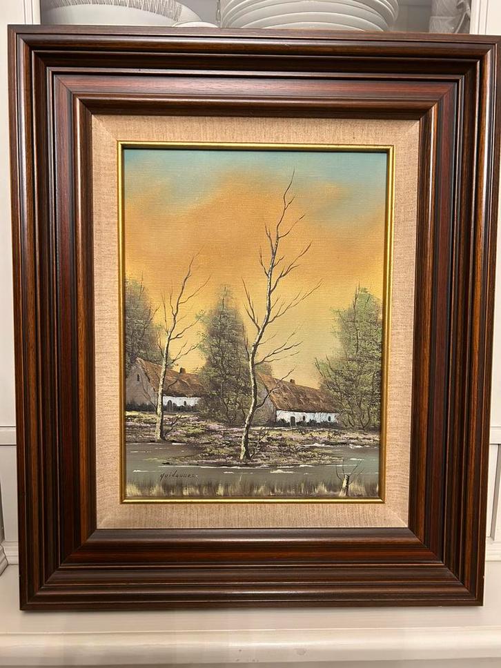 Schilderij Gaston Quidousse, Antiek en Kunst, Kunst | Schilderijen | Klassiek, Ophalen