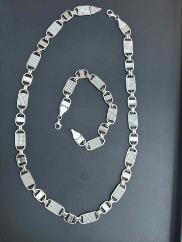 Te koop Magnum 925 zilver Ketting en Armband set  beschikbaar voor biedingen