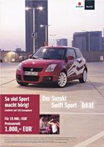 Brochure Suzuki Swift Sport Beat 08-2007 DUITSLAND, Livres, Autos | Brochures & Magazines, Comme neuf, Autres marques, Suzuki