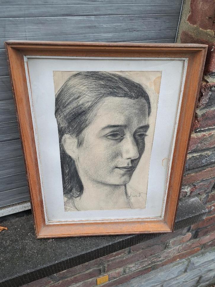 Dessin femme signe michel stievenart, Antiquités & Art, Art | Dessins & Photographie, Enlèvement ou Envoi