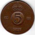 Suède : 5 Ore 1967 KM#822 Ref 14474, Enlèvement ou Envoi, Monnaie en vrac, Autres pays