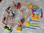 playmobil paarden in bruine omheining, Ophalen of Verzenden, Gebruikt