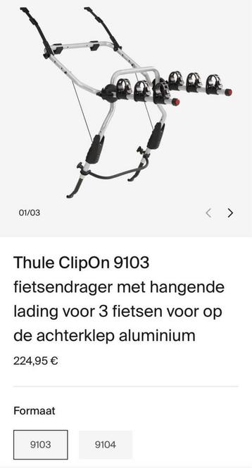 Thule ClipOn fietsendrager beschikbaar voor biedingen