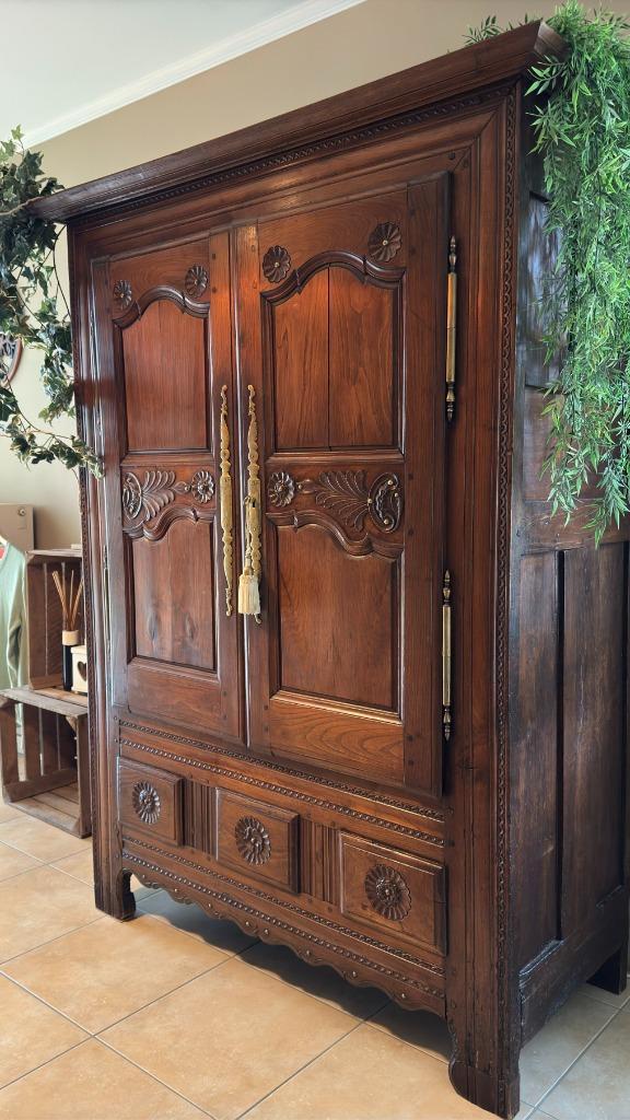 Prachtige Normandische 1/3de linnenkast, 19e eeuw, Antiek en Kunst, Antiek | Meubels | Kasten, Ophalen