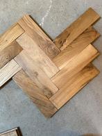 Massief eiken visgraat parket., Bruin, Nieuw, 10 tot 25 m², Ophalen