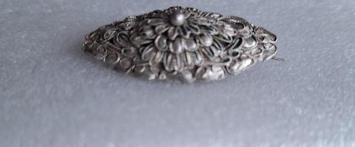 Antieke  19 eeuwste zilveren broche, Bijoux, Sacs & Beauté, Bijoux anciens, Broche, Cuivre, Envoi