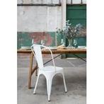 Set van 2 wit metalen stoelen, Ophalen, Zo goed als nieuw, Wit