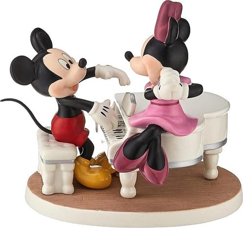 Disney - Mickey and Minnie aan de piano met muziek ., Verzamelen, Disney, Zo goed als nieuw, Beeldje of Figuurtje, Mickey Mouse