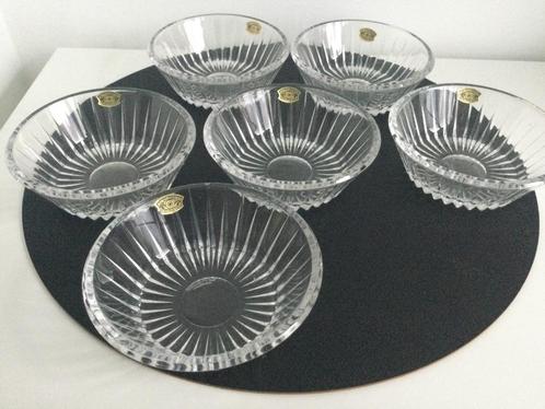Val Saint Lambert: 6 Balmoral-raviers, Antiek en Kunst, Antiek | Glaswerk en Kristal, Ophalen