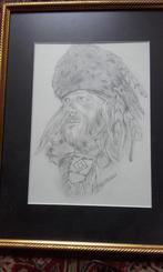 tekening, Antiek en Kunst, Kunst | Tekeningen en Fotografie, Ophalen