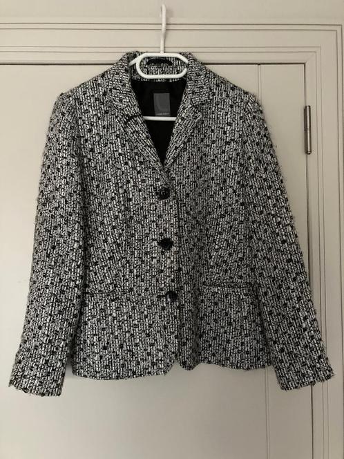 Heel mooi jasje "tweed" zwart/wit, maat 42. Claude Arielle, Kleding | Dames, Jasjes, Kostuums en Pakken, Zo goed als nieuw, Jasje