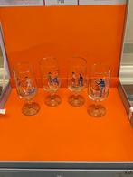 4x verres à pied émaillé anciens antique, Collections, Enlèvement ou Envoi