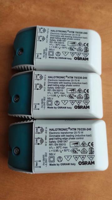 Transfo halogeen verlichting 12V Osram 3 stuks beschikbaar voor biedingen
