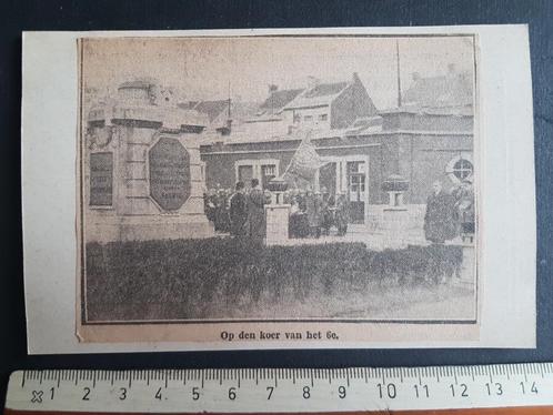 Knipsel op postkaart: Oorlogsmonument te identificeren !, Verzamelen, Militaria | Algemeen, Landmacht, Foto of Poster, Verzenden