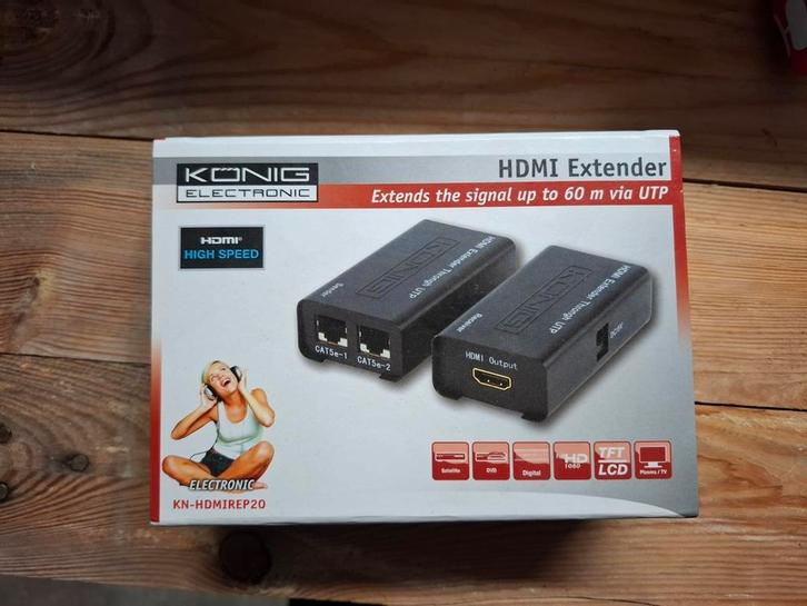König KN-HDMI REP 20, Telecommunicatie, Zenders en Ontvangers, Nieuw, Ontvanger, Ophalen of Verzenden