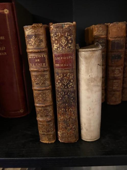 3 oude boeken 1675 - 1743 - 1776 per stuk, Antiek en Kunst, Antiek | Boeken en Manuscripten, Ophalen