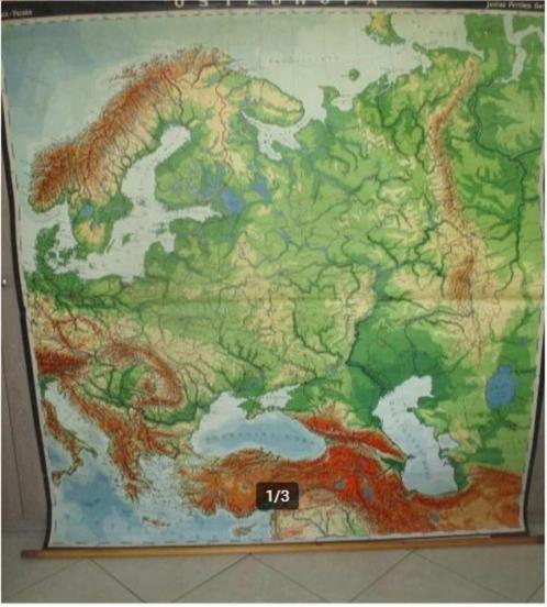 Belle carte scolaire ancienne de l'Europe de l'Est en relief, Antiquités & Art, Antiquités | Cartes scolaires, Géographie, Enlèvement ou Envoi