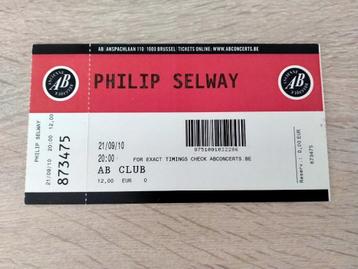 Philip Selway (Radiohead) AB Club-concertticket 21/09/2010 beschikbaar voor biedingen