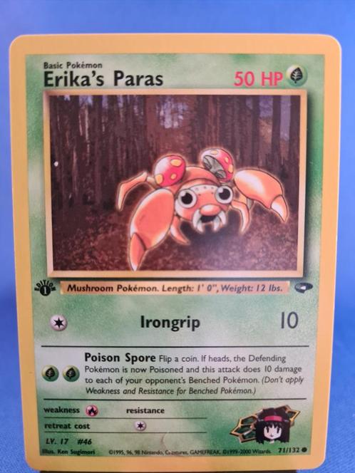 Erika's Paras 71/132 - Gym Challenge (1st edition), Hobby & Loisirs créatifs, Jeux de cartes à collectionner | Pokémon, Comme neuf