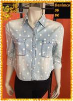Blouse crop top 36. DenimCo, Blauw, Denimco, Ophalen of Verzenden, Zo goed als nieuw