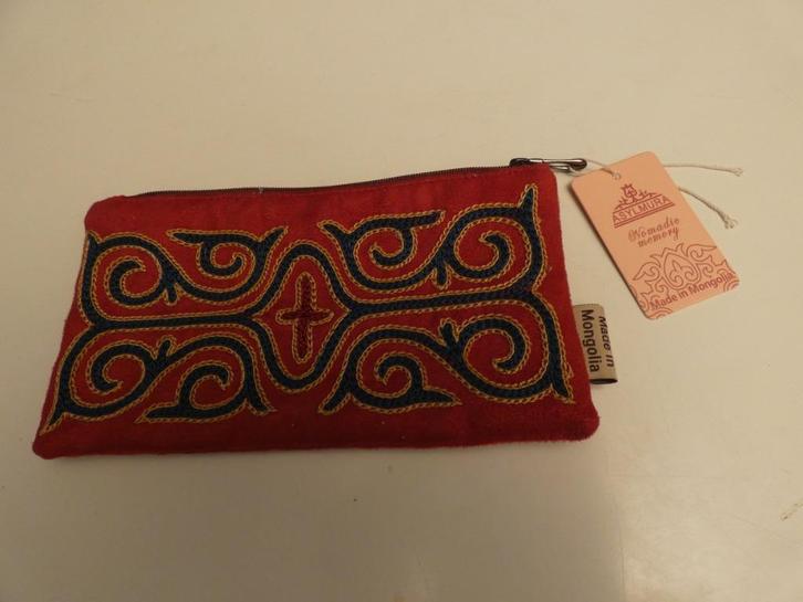 Etui/portemonnee voor Mongolië, Handtassen en Accessoires, Portemonnees, Nieuw, Rood, Leder, Ophalen of Verzenden